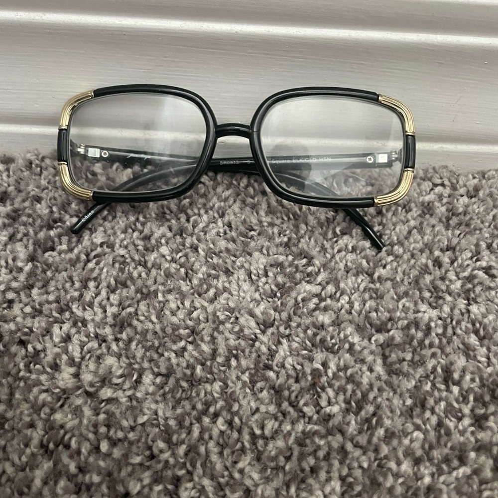Stylish Black and Gold Glasses GUC